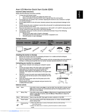 Acer V183HL Quick Start Manual