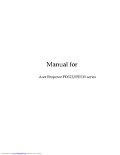 Acer PD311 series User Manual
