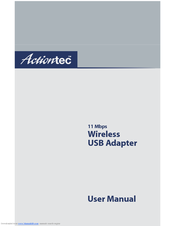 Actiontec 11 Mbps Wireless USB Adapter User Manual