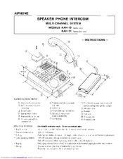 Aiphone KAH-24 Instructions Manual