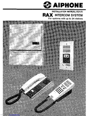 Aiphone RAX Installation Manual