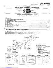 Aiphone VY-5EM Installation & Operation Manual