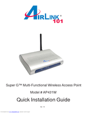 Airlink101 Super G AP431W Quick Installation Manual