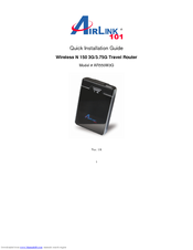 Airlink101 AR550W3G Quick Installation Manual