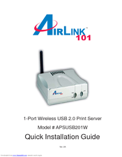 Airlink101 APSUSB201W Quick Installation Manual