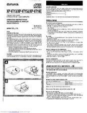 Aiwa XP-V715J Operating Instructions Manual