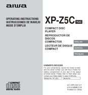 Aiwa XP-Z5C Operating Instructions Manual