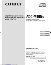 Aiwa ADC-M105 Operating Instructions Manual