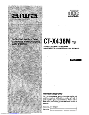 Aiwa CT-X438M Operating Instructions Manual