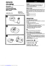 Aiwa CR-SP66 Operating Instructions Manual