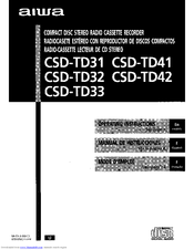 Aiwa CSD-TD42 Operating Instructions Manual
