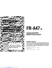 Aiwa FR-A47U Operating Instructions Manual