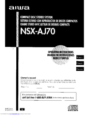 Aiwa NSX-AJ70 Operating Instructions Manual
