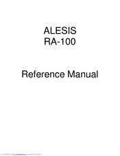 Alesis RA-100 Reference Manual