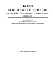 Alesis CADI Owner's Manual