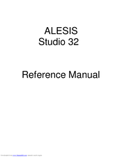 Alesis Studio 32 Reference Manual
