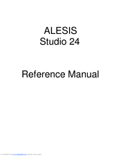 Alesis Studio 24 Reference Manual