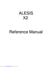 Alesis X2 Reference Manual