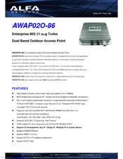 Alfa Network AWAP02O-86 Specifications