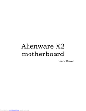 Alienware X2 User Manual