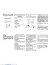 Alpine SHS-N100 - Headphones - Semi-open User Manual