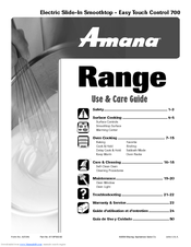 Amana AES3760BAW Use And Care Manual