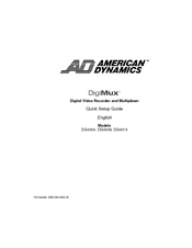 American Dynamics DigiMux DG4004 Quick Setup Manual