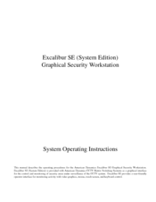 American Dynamics Excalibur SE Operating Instructions Manual