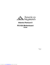 American Megatrends Atlantis Pentium II PCI ISA User Manual
