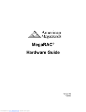 American Megatrends MegaRAC 780 Series Hardware Manual