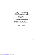 American Megatrends MegaPro User Manual