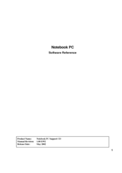 Asus L3C Software Reference Manual
