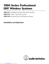 Audio Technica ATW-7373 Installation And Operation Manual
