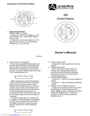 Audiovox CS Owner's Manual
