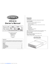 Audiovox CR1610 Owner's Manual