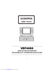Audiovox VBP4000 - VBP 4000 DVD Player Owner's Manual