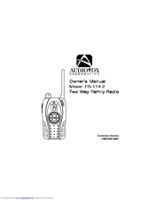 Audiovox FR-114-2 Owner's Manual