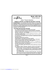 Audiovox Prestige APS-15CL Owner's Manual