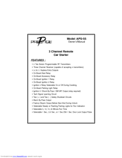 Audiovox Prestige APS-55 Owner's Manual
