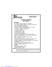 Audiovox APS 685 Owner's Manual