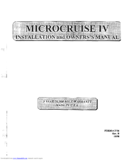 Audiovox Microcruise IV Installation And Owner's Manual