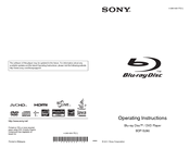 Sony BDP-S280 Operating Instructions Manual