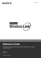Sony DMXWL1 - BRAVIA Wireless HD Link Reference Manual