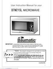 Baumatic BTM21SL User Instruction Manual