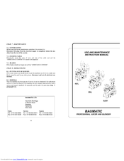 Baumatic Multiplo
3S/L Use And Maintenance Manual