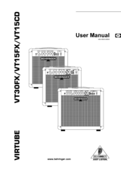 Behringer VIRTUBE VT15CD User Manual