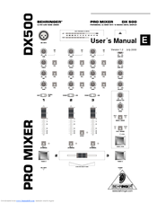 Behringer Promixer DX 500 User Manual