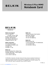 Belkin F5D9010 User Manual