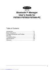 Belkin F8T003V2SOFTWARE User Manual
