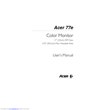 Acer 77e User Manual